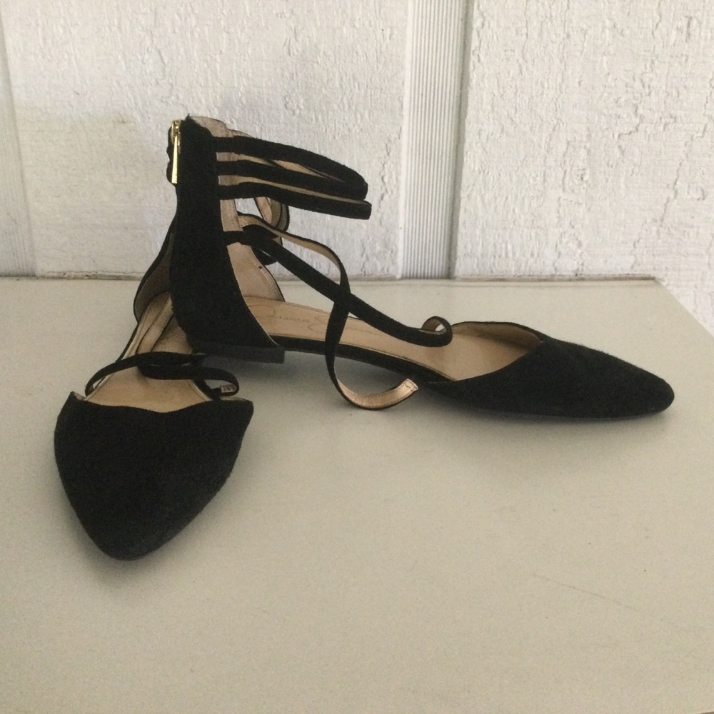 Jessica Simsons Zenka Flats Color Black Size 8.5